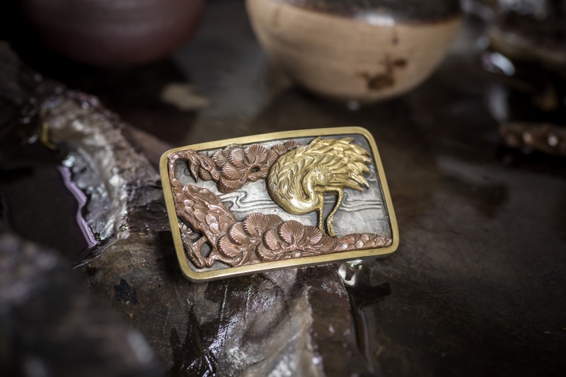 松鹤延年 皮带扣(3.8厘米宽度)